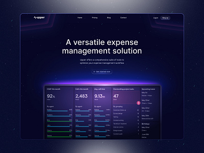 Hero management SAAS landing page concept clean concept crm design gradient hero landing page management purple ui