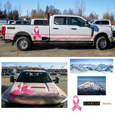 Kinross Alaska Breast Cancer Truck alaska breast cancer graphic design kinross truck wrap