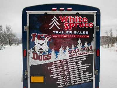 Fairbanks Ice Dogs Trailer Wrap alaska design fairbanks graphic design hockey trailer wrap