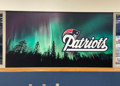 North Pole High School Cafeteria Mural alaska cafeteria design graphic design high mural school