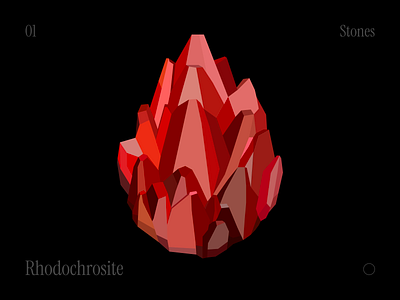 Vector stone illustration — Rhodochrosite design flat graphic graphic design illustration illustrator print rhodochrosite stone vector