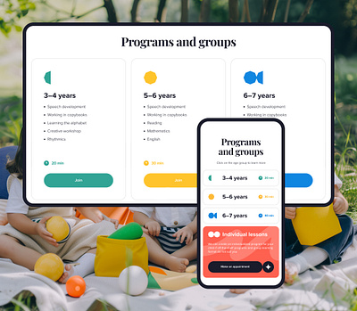 Spark Kids School Landing landing page ui ux web design