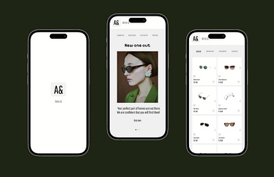 Anie & : Online shopping brand aesthetics app design brand branding design logo product concept product design shopping typography ui user behaviour user interface ux laws