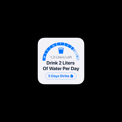 Water Balance — IOS Widget Challenge Day 18 app design ios mobile mobile app ui ux widget