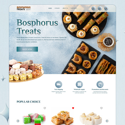 Online store of Turkish sweets concept figma online shop online store sweets turkish delight ui user experience user interface ux web design website