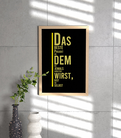 Typography Poster Wall frame brand identity branding design graphic graphic design logo logo design typography poster