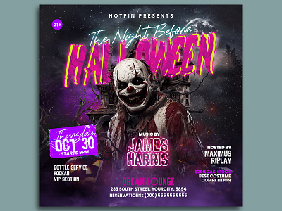 Halloween Flyer Template poster