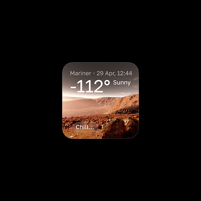 Weather at Mars — IOS Widget Challenge Day 23 app design ios mobile mobile app ui ux widget