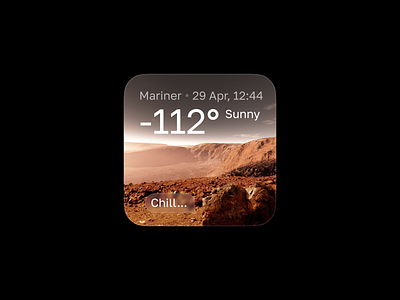 Weather at Mars — IOS Widget Challenge Day 23 app design ios mobile mobile app ui ux widget