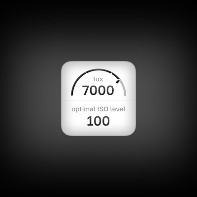 Light Meter — IOS Widget Challenge Day 26 app design ios mobile mobile app ui ux widget