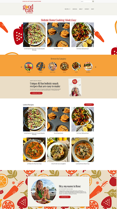 Good Eats By Rose Food Blog food blog food blog web design