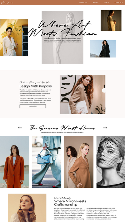 Modern Influencer Fashion Website fashion web design influencer web design