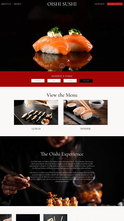 Sushi Web Design black and red web design sushi web design