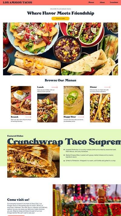 Mexican Restaurant Web Design colorful restaurant website mexican restaurant web design