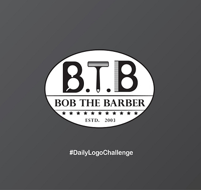 Bob The Barber Logo | Day 13/50 | #50DaysLogoChallenge adobe design graphic design illustrator logo