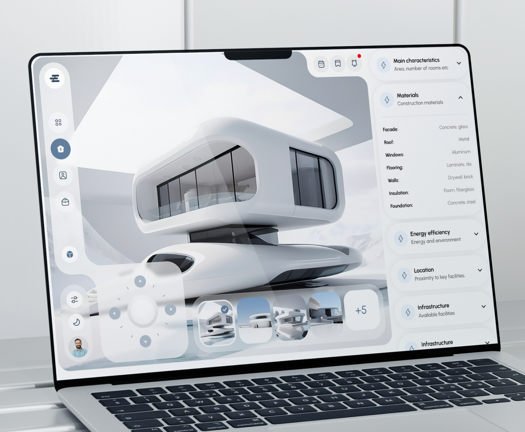 FuturoEstate concept dashboard future modern real estate agent realestate ui web white