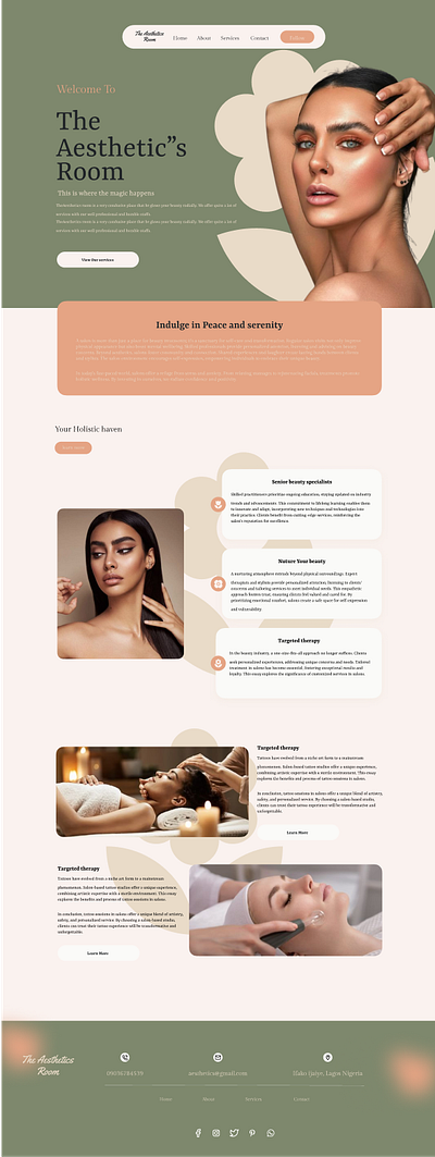 Beauty palace salon web design