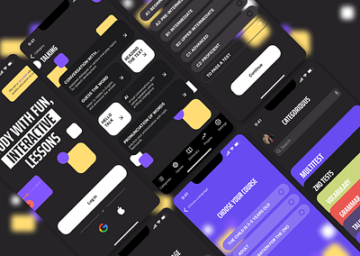 A mobile application for language learning app application figma language learning mobile mobile app ui uiux