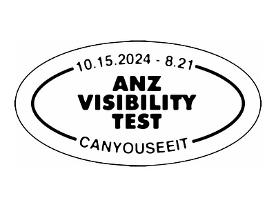 ANZ VISIBILITY TEST graphic design poster poster design