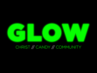 Local Church Outreach Event bold christ christian church glow graphic design graphics illustrator october typography vector