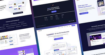 SaaS Landing Pages for Service Businesses home page landing page minimalistic modern saas ui ux web website