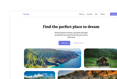 Travel website hero section design ui ux website