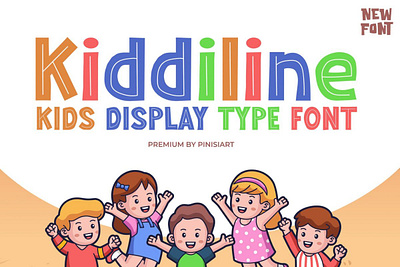 Kiddiline – Kids Font cartoon font children font kids font sans serif font