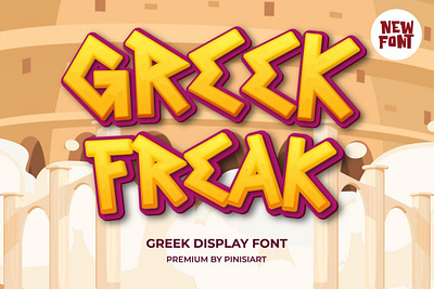 Greek Freak – Gaming Font cartoon font gaming font sans serif font