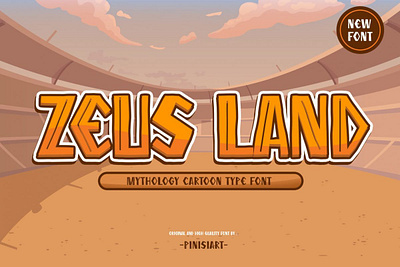 Zeus Land – Gaming font cartoon font gaming font sans serif font