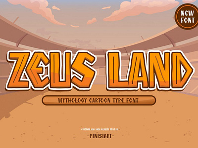 Zeus Land – Gaming font cartoon font gaming font sans serif font