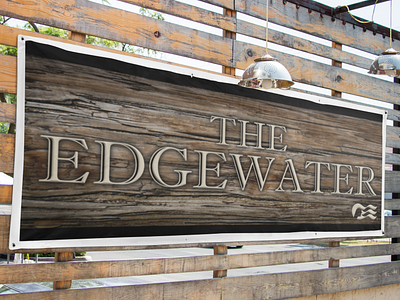 The Edgewater Restaurant Sign alaska design edge fairbanks graphic design restaurant sign water