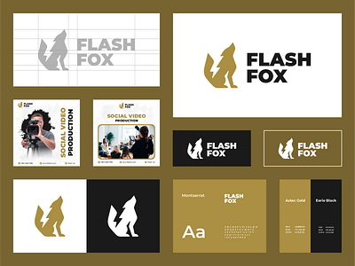 Flash Fox Logo Design animal branding design flash fox graphic design inspiration logo media modern production vector video