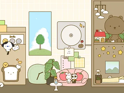 on the desk illustration