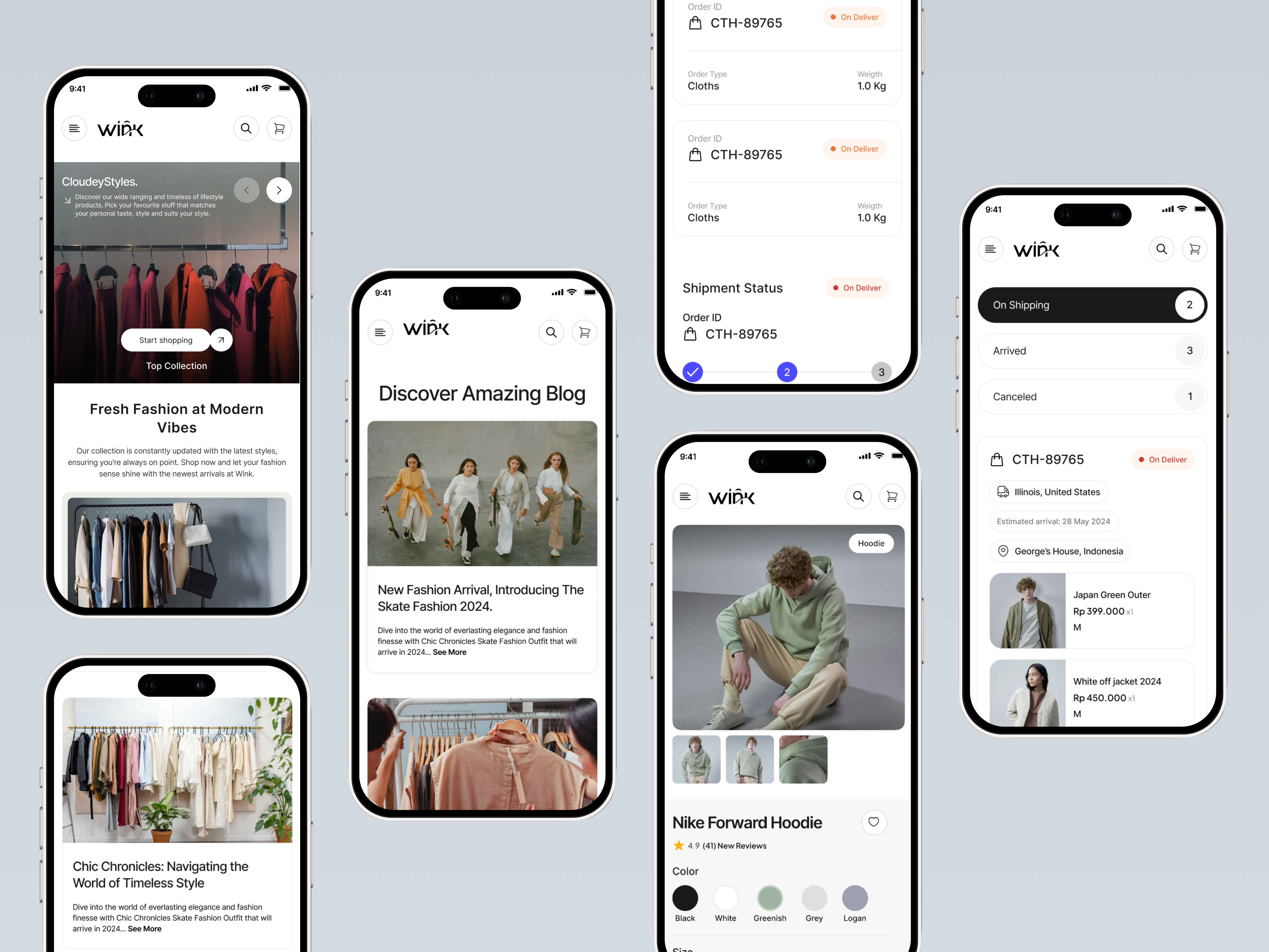 Wink Fashion Clothing Brand Responsive Website by Orbix Studio cloth store clothing ecommerce ecommerce website fashion landing page landing page design luxury minimal design online shopping orbix studio product cart product design responsive web design website website design woman fashion woocommerce