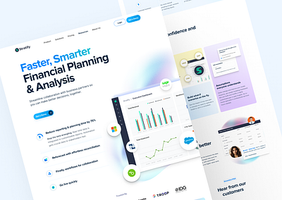 Stratify Marketing Website animation cool animation dashboards finance fintech fpa illustration marketing minimalistic startup visual animation website