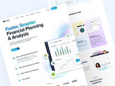 Stratify Marketing Website animation cool animation dashboards finance fintech fpa illustration marketing minimalistic startup visual animation website