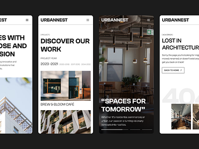 URBANNEST - Responsive Version app architect architectural architecture building city design figma furniture house interior interiordesign mobile responsive room ui uiinspiration urban ux website