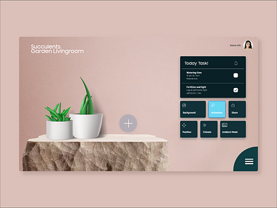 The Frame Smart tv garden app design graphic design ui ux