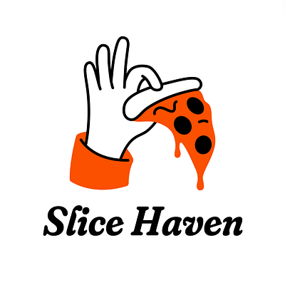 Slice Haven Pizza Restaurant brand branding haven pizza slice