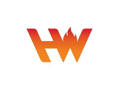 HW LOGO DESIGN awesome brand brand identity clothing clothing brand fire hw hw logo letter logo logo design mark minimal modern modern logo monogram vector