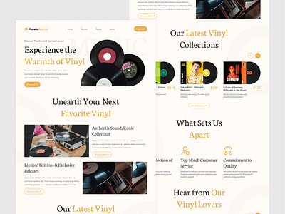 MusicBank - Online Vinyl Shop landing page online shop ui vinyl website