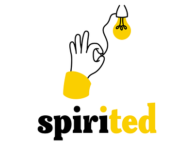 Spirited Logo branding bulb light light bulb lightbulb logo spirit