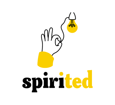 Spirited Logo branding bulb light light bulb lightbulb logo spirit