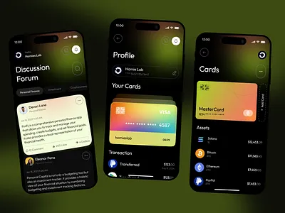 Banking Mobile App credit card financial fintech homieslab minimalist mobile app mobile app design mobile banking mobile banking app mobile design mobile ui money management money transfer online banking personal banking personal finance transaction