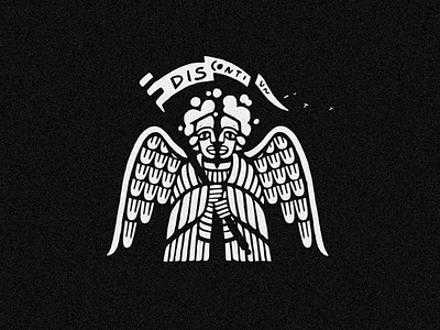 Discontiunity angel beheaded branding brothers concept continuity disconnect discontinuity graphic design illustration logo logodesign logotype math medieval mystic saint twins unity wings