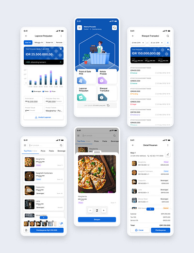 Cashier Mobile App (Point of Sale) android mobile design cashier app cashier mobile app cashier ui design mobile flat design ui mobile mobile app ui design point of sale