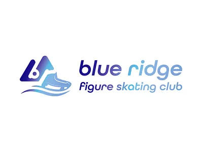 Blue Ridge Figure Skating Club blue branding figure ice logo logomark mark ridge skating typography word