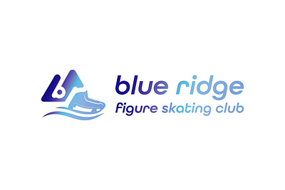 Blue Ridge Figure Skating Club blue branding figure ice logo logomark mark ridge skating typography word