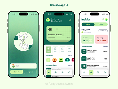 BentoPe - App UI app design bentope branding uiux user experience user interface