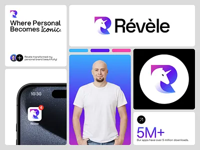 Révèle | Logo Design, Branding, Brand Identiy app logo app logo design brand identity branding design letter r logo logo design logo designer logo trend 2024 logo trends minimalist logo design modern logo design r r logo r logo design r unicorn r unicorn logo unicorn logo unicorn logo design